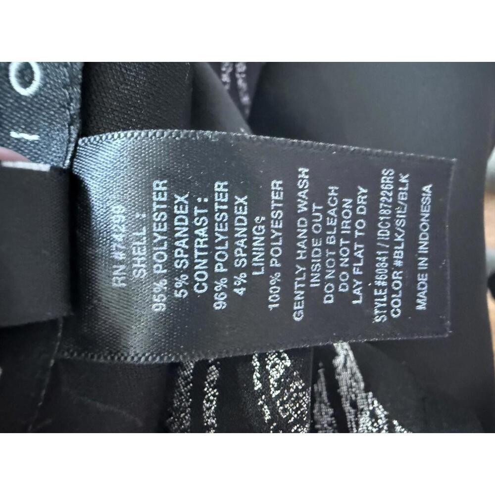 Enfocus Studio Black and Silver Peplum Dress Size 12 - Picture 4 of 4
